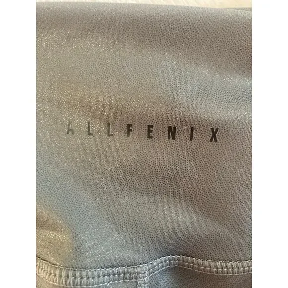 EUC Allfenix Anthropologie Liquid Olive Green Leggings M Shine Sparkle Glitter - Picture 5 of 11